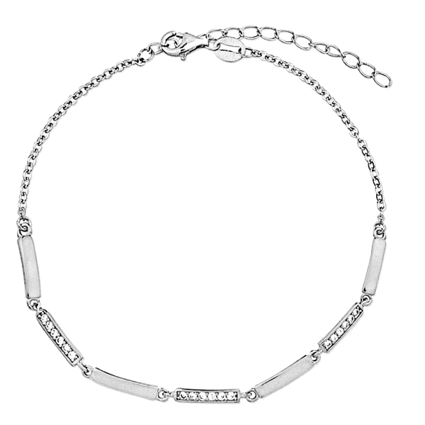 PULSERA MUJER PLATA 1ª LE 16 + 3 CM.                                                                