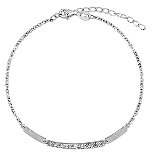 PULSERA MUJER PLATA 1ª LEY 16 + 3 CM.                                                               