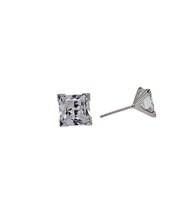 PENDIENTES UNISEX GARRA ORO BLANCO 18 KT                                                            