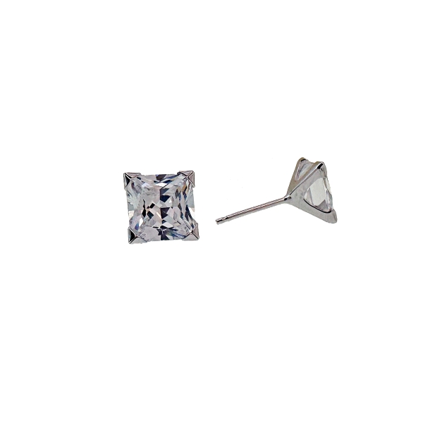 PENDIENTES UNISEX GARRA ORO BLANCO 18 KT                                                            