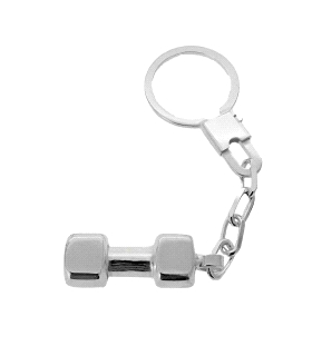 LLAVERO HUESO PERRO MACIZO PLATA 1ª LEY                                                             