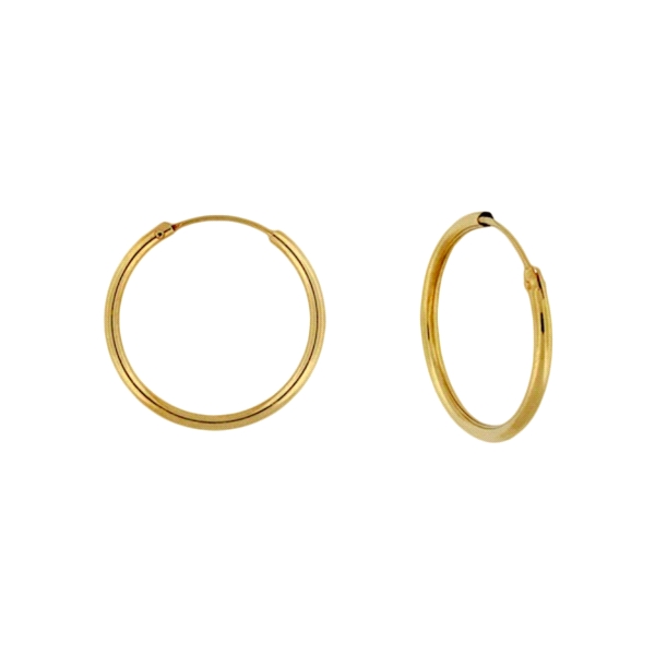 PENDIENTES ARO UNISEX ORO 1ª LEY 1.20X14