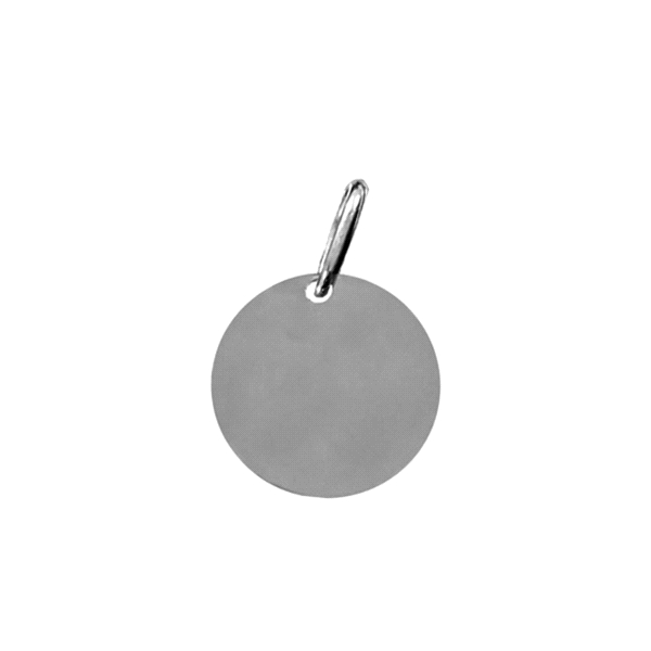 COLGANTE DISCO BRILLO PLATA 1ª LEY 18 MM                                                            