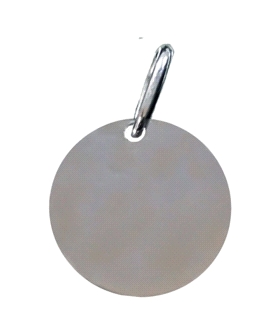 COLGANTE DISCO BRILLO PLATA 1ª LEY 14 MM                                                            