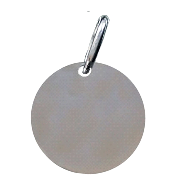 COLGANTE DISCO BRILLO PLATA 1ª LEY 14 MM                                                            