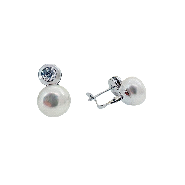 PENDIENTES TU Y YO ORO BLANCO 18 KTES. 9                                                            