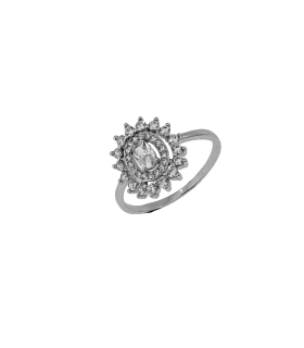 ANILLO CLÁSICO PLATA 1ª LEY CIRCONITAS 13.50 X 12.50 MM.