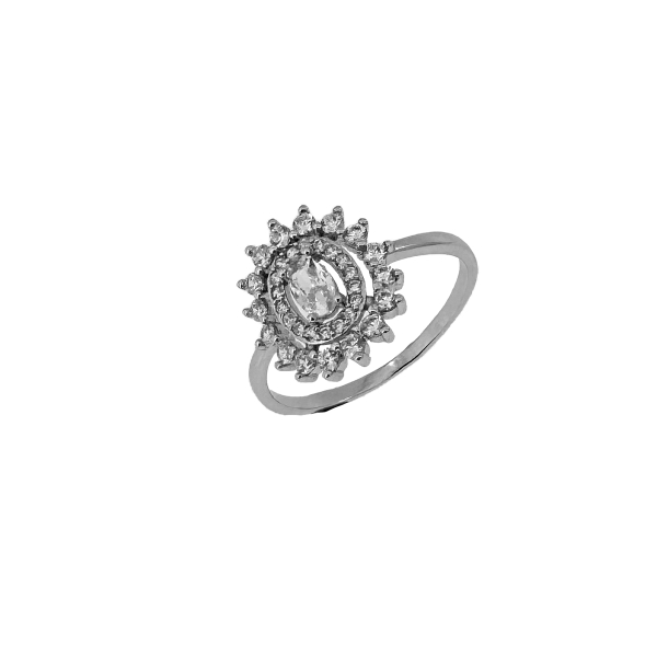 ANILLO CLÁSICO PLATA 1ª LEY CIRCONITAS 13.50 X 12.50 MM.