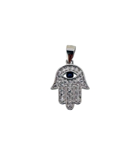 COLGANTE MANO FATIMA PLATA 1ª LEY 15X13                                                             