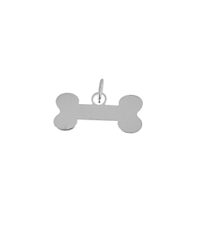 COLGANTE HUESO BRILLO PLATA 1ª LEY 11 X                                                             