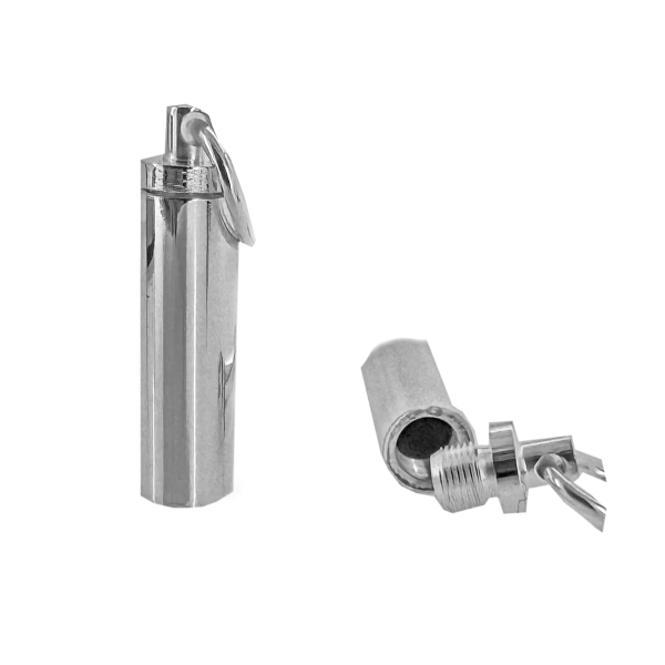 COLGANTE PORTA CENIZAS PLATA 1ª LEY 32 X 8 MM