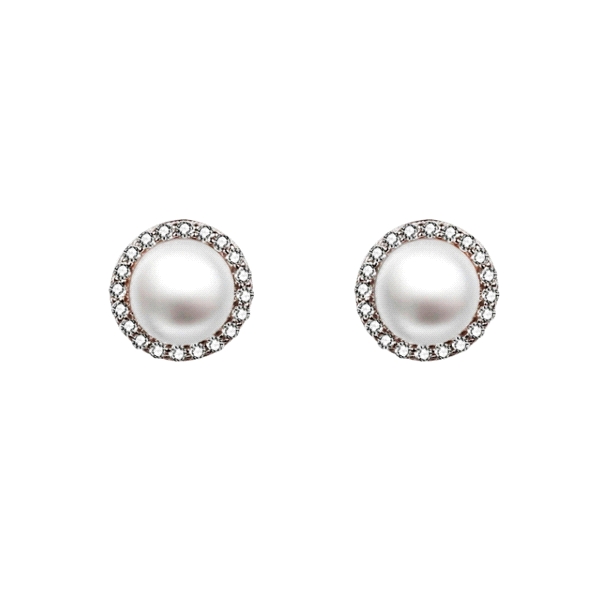 PENDIENTES PERLA  PLATA 1ª LEY 9 MM.                                                                