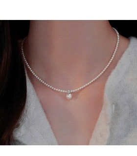 COLLAR PERLAS PLATA 1ª LEY CM.. 41 + 3 C                                                            