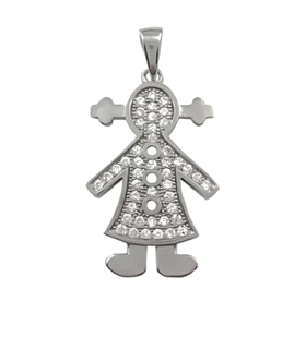 COLGANTE NIÑA PLATA 1ª LEY CIRCONITAS