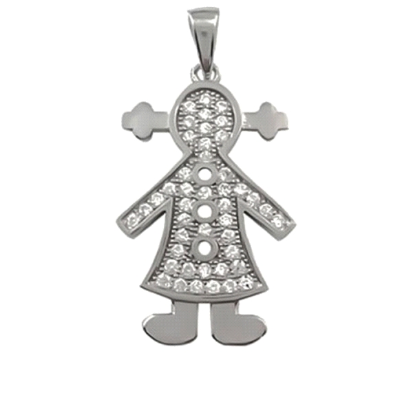 COLGANTE NIÑA PLATA 1ª LEY CIRCONITAS