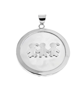 COLGANTE NIÑA NIÑO NIÑA PLATA 1ª LEY 30