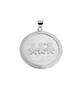 COLGANTE NACAR NIÑO-ÑA-ÑO PLATA 1ª LEY