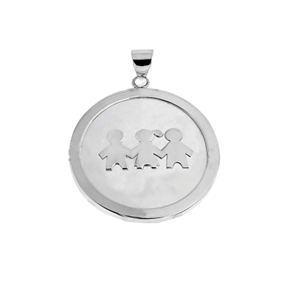 COLGANTE NACAR NIÑO-ÑA-ÑO PLATA 1ª LEY