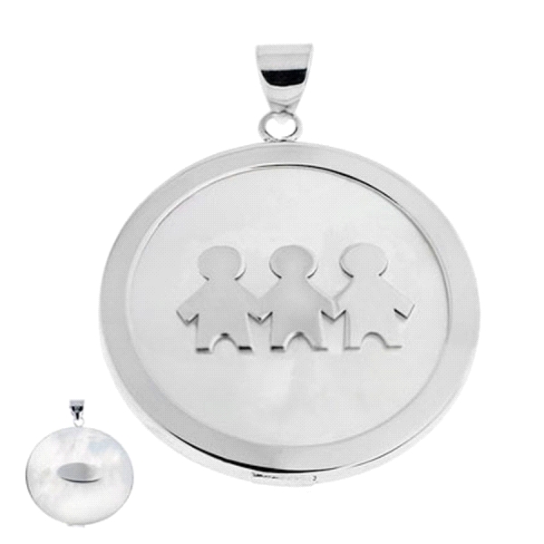 COLGANTE NACAR NIÑO-ÑO-ÑO PLATA 30 MM