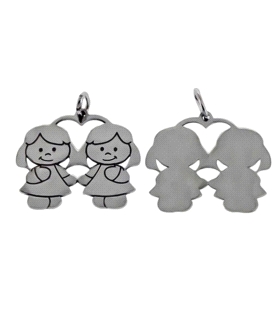 NIÑA NIÑA COLGANTE PLATA 1ª LEY 22,50X26                                                            