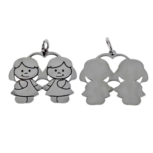 NIÑA NIÑA COLGANTE PLATA 1ª LEY 22,50X26                                                            