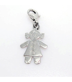 COLGANTE NIÑA PLATA 925 MIL.