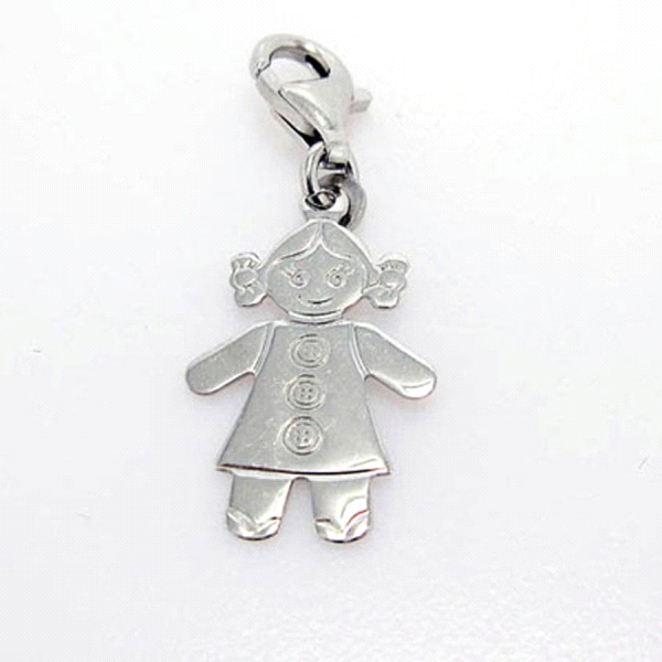 COLGANTE NIÑA PLATA 925 MIL.