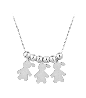 COLLAR NIÑA-NIÑA-ÑA PLATA 1ª LEY  45 + 3