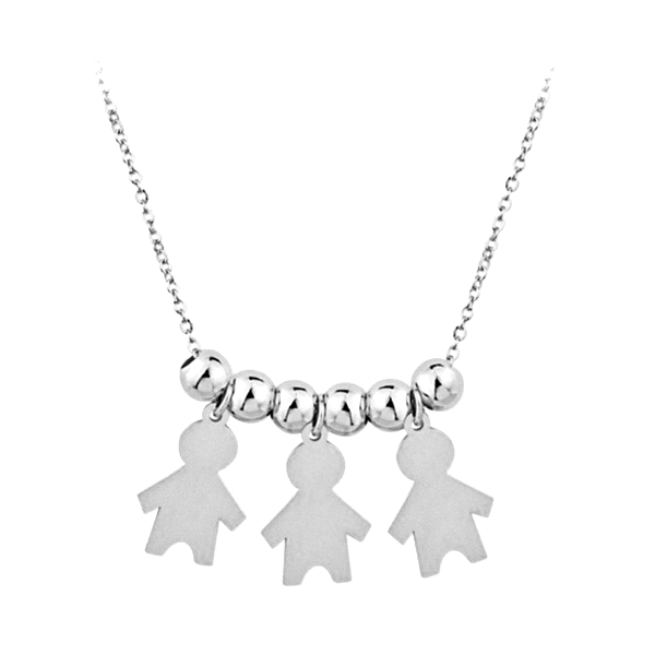 COLLAR NIÑO-NIÑO-NIÑO PLATA 1ª LEY 45 +