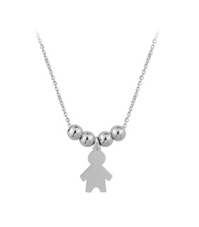 COLLAR NIÑO BRILLO PLATA 1ª LEY 42 CM.