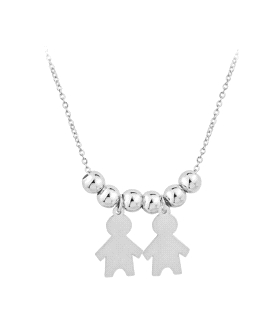 COLLAR  NIÑO-NIÑO PLATA 1ª LEY 42 + 4 CM