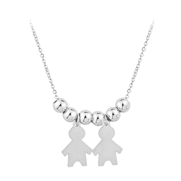 COLLAR  NIÑO-NIÑO PLATA 1ª LEY 42 + 4 CM