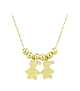 COLLAR NIÑA-NIÑA BRILLO PLATA 1ª LEY 42                                                             