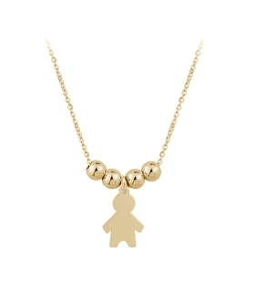 COLLAR NIÑO BRILLO PLATA 1ª LEY 42 CM.                                                              