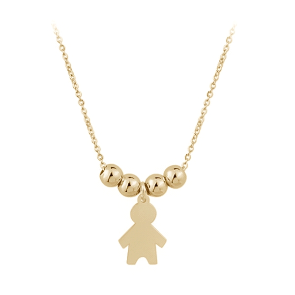 COLLAR NIÑO BRILLO PLATA 1ª LEY 42 CM.                                                              