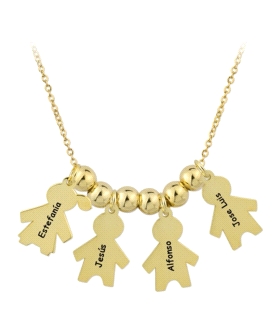 COLLAR 3 NIÑOS  + 1 NIÑO PLATA 1ª LEY CH                                                            