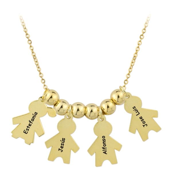 COLLAR 3 NIÑOS  + 1 NIÑO PLATA 1ª LEY CH                                                            