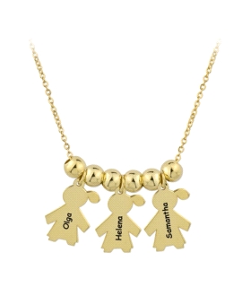 COLLAR 3 NIÑAS PLATA 1ª LEY CHAPADA                                                                 