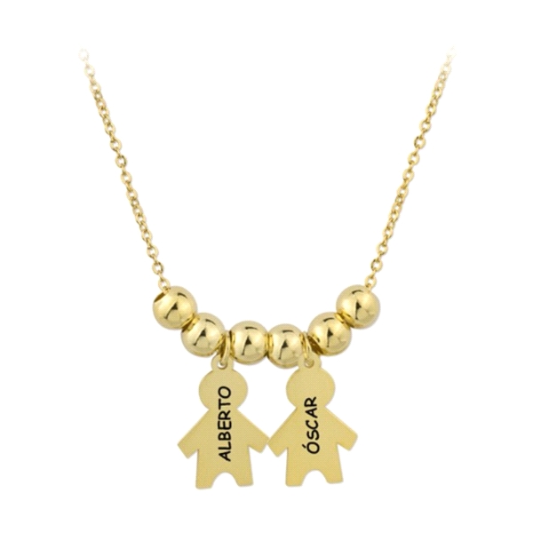 COLLAR NIÑO-NIÑO BRILLO PLATA 1ª LEY 42                                                             