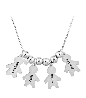 COLLAR 3 NIÑOS  + 1 NIÑO PLATA 1ª LEY RO