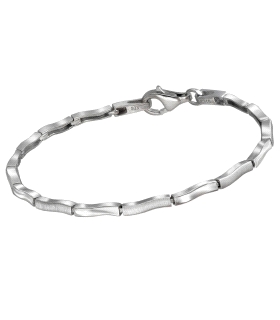 PULSERA  PLATA 1ª LEY RODIADA 19 CM.                                                                