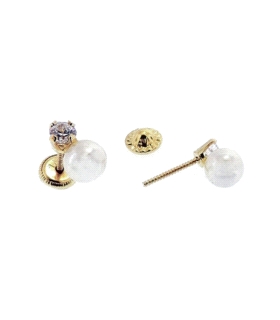 PEND.TUERCA NIÑA PERL.5 MM ORO 1 LEY