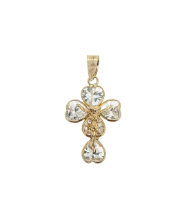 COLGANTE CRUZ CON CRISTO ORO 18 KTES. 20                                                            