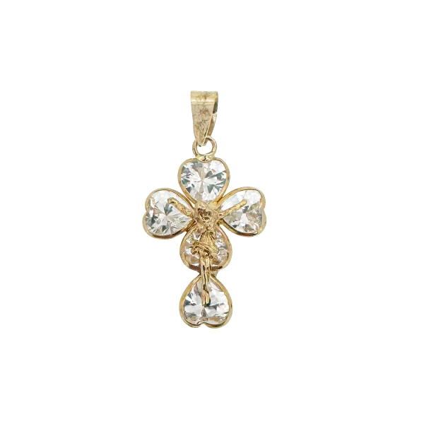 COLGANTE CRUZ CON CRISTO ORO 18 KTES. 20                                                            
