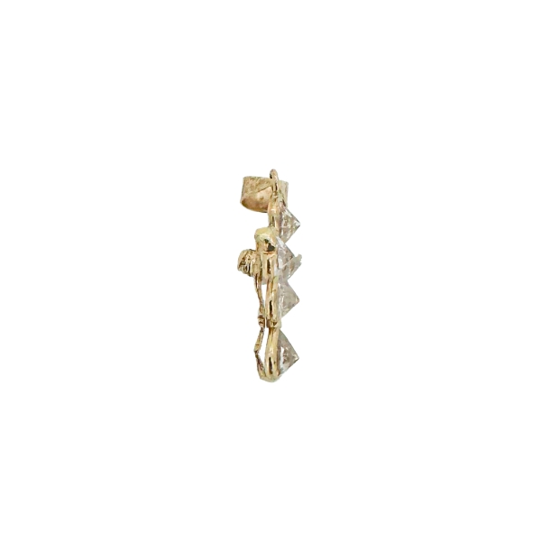 COLGANTE CRUZ CON CRISTO ORO 18 KTES. 17 X 12 MM.