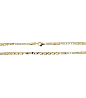 COLLAR MACIZO ORO 18 KTES. BICOLOR 60 CM                                                            