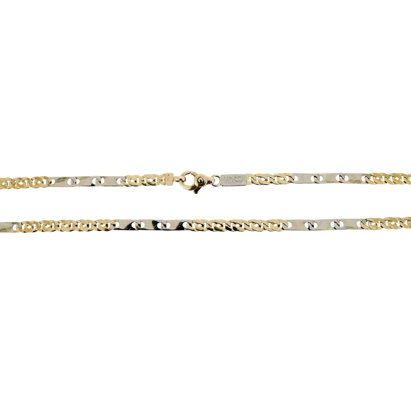 COLLAR MACIZO ORO 18 KTES. BICOLOR 60 CM                                                            