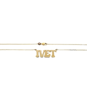 COLLAR LETRERO IVET ORO 18 KTES. 11 X 31                                                            