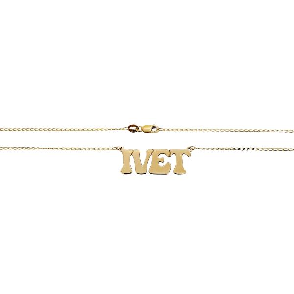 COLLAR LETRERO IVET ORO 18 KTES. 11 X 31                                                            