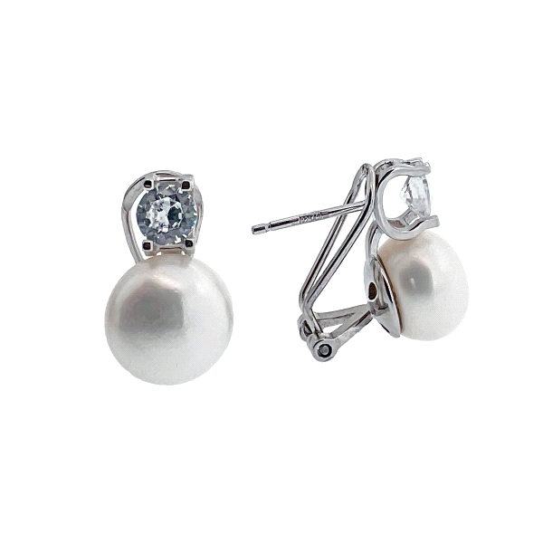 PENDIENTES PERLA TU Y YO PLATA 1ª LEY                                                               